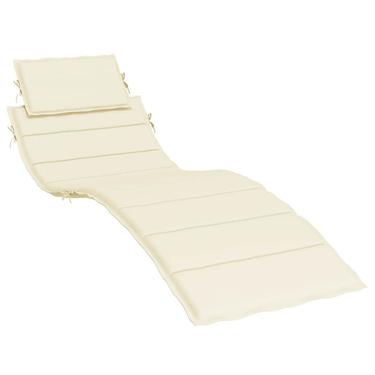 Vidaxl Lounger Cushion 186x58x3 cm Oxford Fabric Crème -Colored