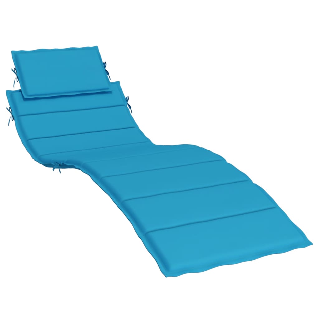 Vidaxl Lounger Cushion 186x58x3 cm Oxford tissu bleu