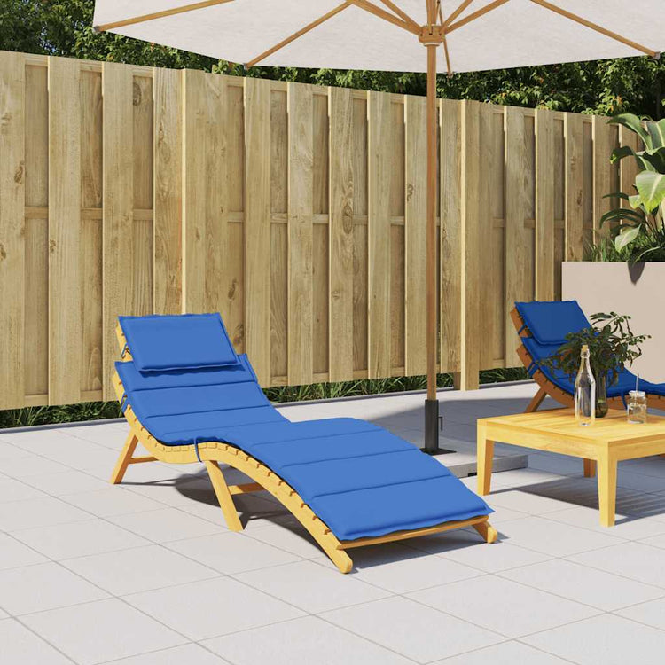 Vidaxl Lounger Cushion 186x58x3 cm Oxford tissu Royal Blue