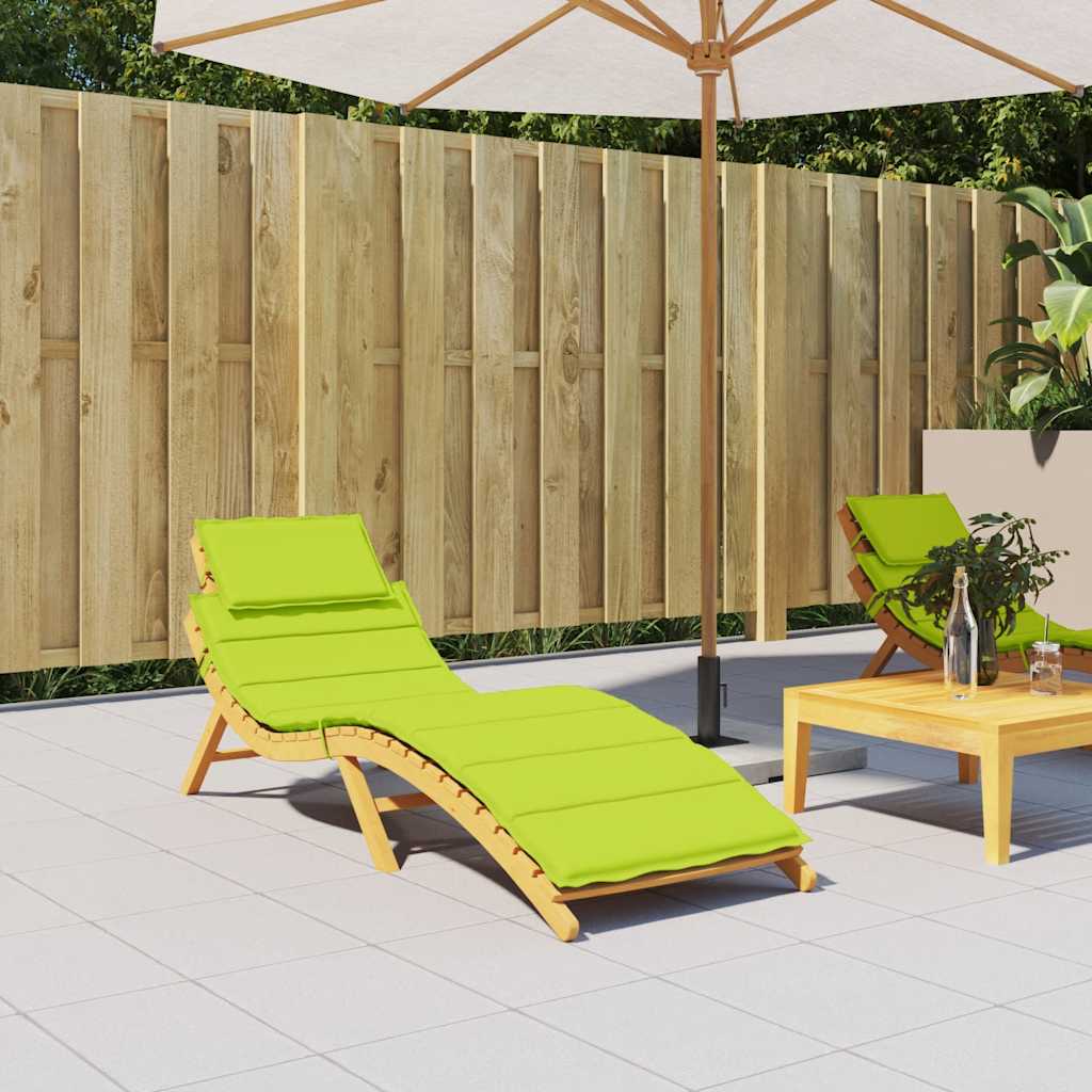 Vidaxl Lounger Cushion 186x58x3 cm Oxford tissu vert clair