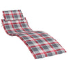 Vidaxl coussin lounger 186x58x3 cm oxford tissu diamant motif rouge