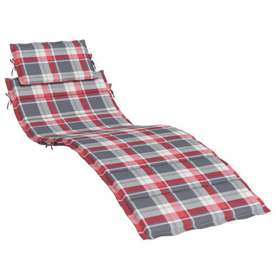Vidaxl coussin lounger 186x58x3 cm oxford tissu diamant motif rouge