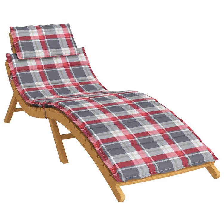 Vidaxl coussin lounger 186x58x3 cm oxford tissu diamant motif rouge
