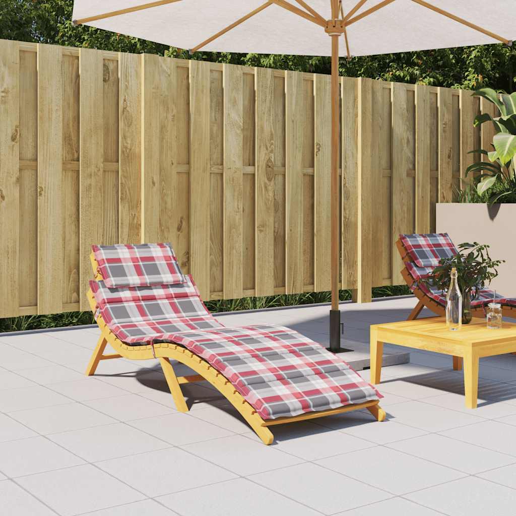 Vidaxl coussin lounger 186x58x3 cm oxford tissu diamant motif rouge