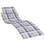 Vidaxl Lounger Cushion 186x58x3 cm Oxford tissu diamant motif gris - afbeelding 2