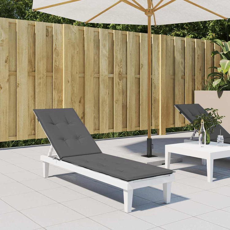 Coussin de chaise de patio vidaxl (75 + 105) x50x4 cm anthracite -colored