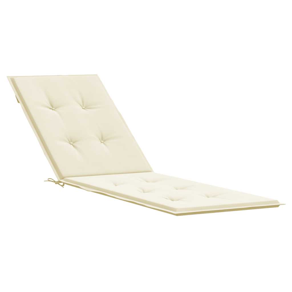 Coussin de chaise de patio vidaxl (75 + 105) Crème x50x4 cm -colored