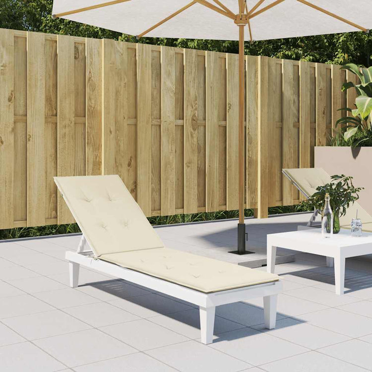 Coussin de chaise de patio vidaxl (75 + 105) Crème x50x4 cm -colored