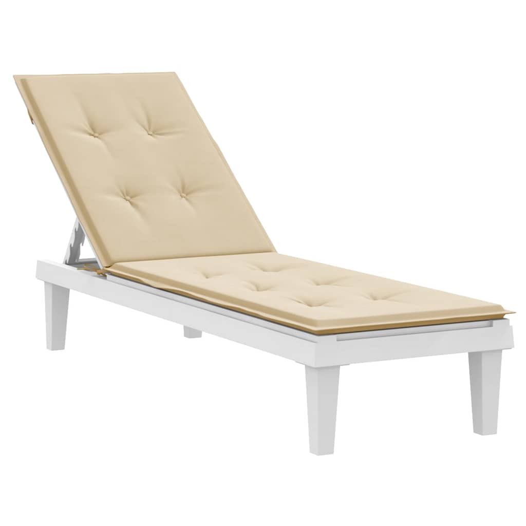 Coussin de chaise de patio vidaxl (75 + 105) x50x4 cm beige