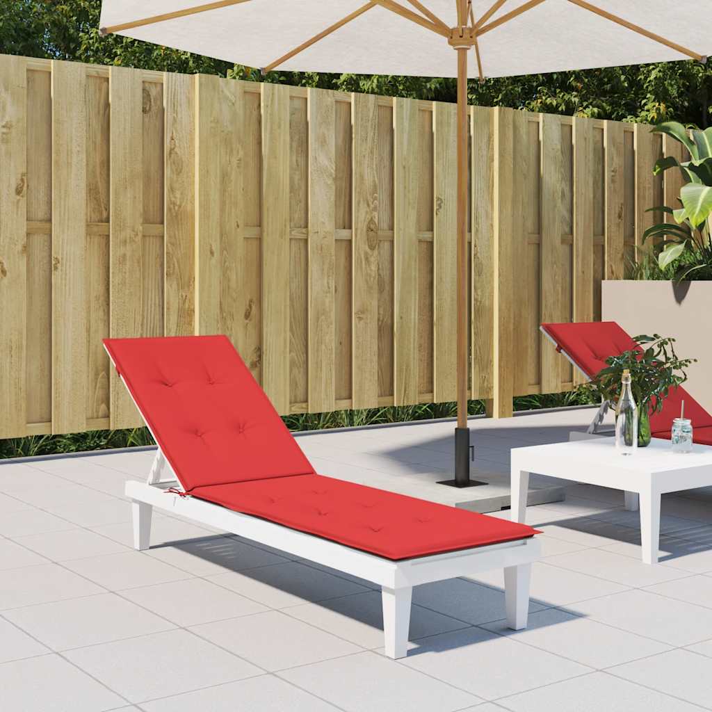 Coussin de chaise de patio vidaxl (75 + 105) x50x4 cm rouge
