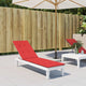 Coussin de chaise de patio vidaxl (75 + 105) x50x4 cm rouge