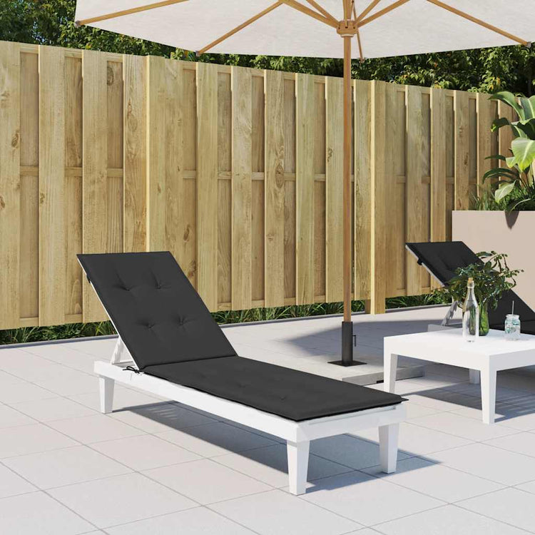 Coussin de chaise de patio vidaxl (75 + 105) x50x4 cm noir