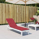 Coussin de chaise de patio vidaxl (75 + 105) x50x4 cm rouge