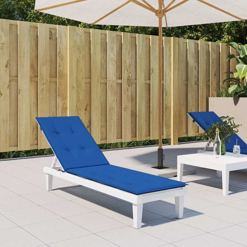 Coussin de chaise de patio vidaxl (75 + 105) x50x4 cm bleu royal