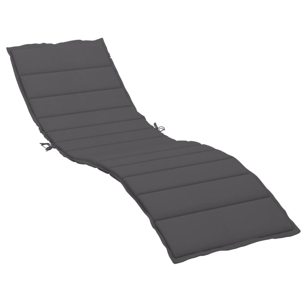 Vidaxl Lounger Cushion 200x50x3cm Oxford Fabric Anthracite -Colored