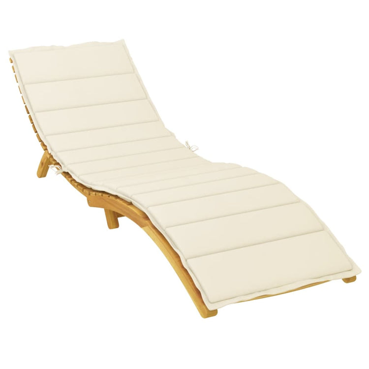 Vidaxl Lounger Cushion 200x50x3cm Oxford Fabric Cream -Colored