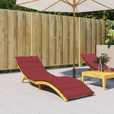 Vidaxl Lounger Cushion 200x50x3 cm oxford tissu vin rouge