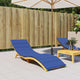 Vidaxl Lounger Cushion 200x50x3 cm Oxford tissu Royal Blue