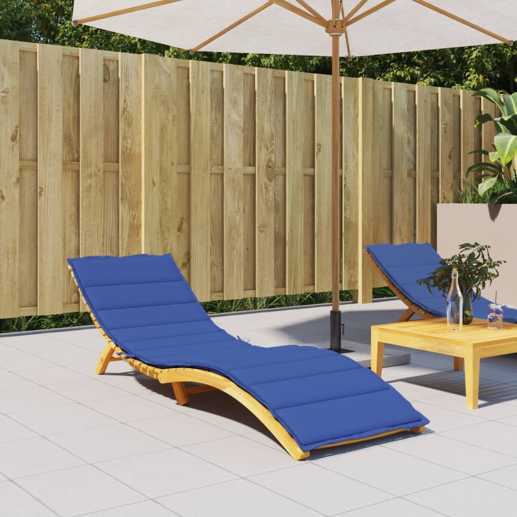 Vidaxl Lounger Cushion 200x50x3 cm Oxford tissu Royal Blue