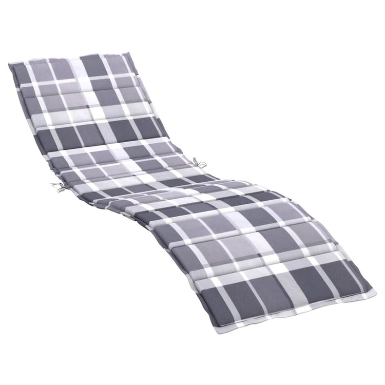 Vidaxl Lounger Cushion 200x50x3 cm Oxford tissu diamant motif gris