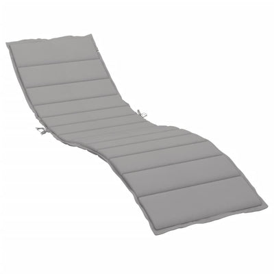 Vidaxl Lounger Cushion 200x60x3 cm Oxford tissu gris