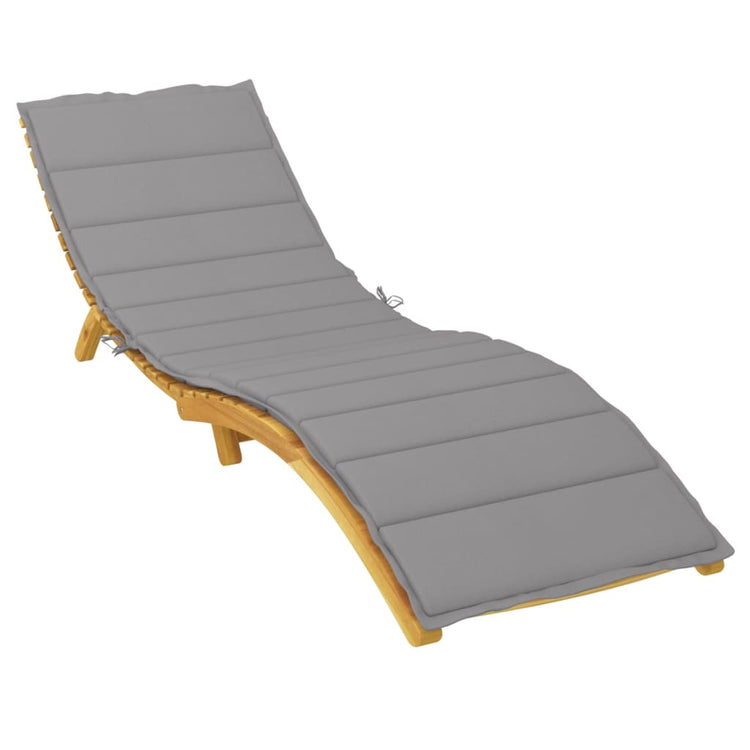 Vidaxl Lounger Cushion 200x60x3 cm Oxford tissu gris