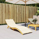 Vidaxl Lounger Cushion 200x60x3 cm Oxford Fabric Cream -Colored