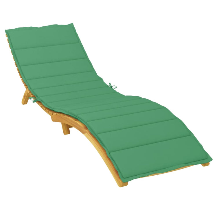 Vidaxl Lounger Cushion 200x60x3 cm Oxford tissu vert