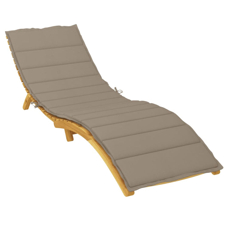 Vidaxl Lounger Cushion 200x60x3 cm oxford tissu taupe