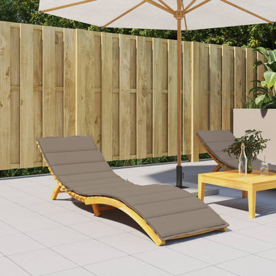 Vidaxl Lounger Cushion 200x60x3 cm oxford tissu taupe