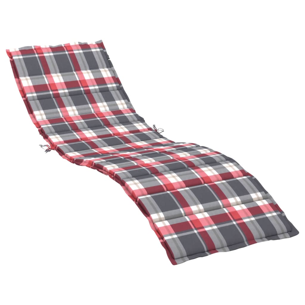 Vidaxl Lounger Cushion 200x60x3 cm Oxford tissu diamant motif rouge