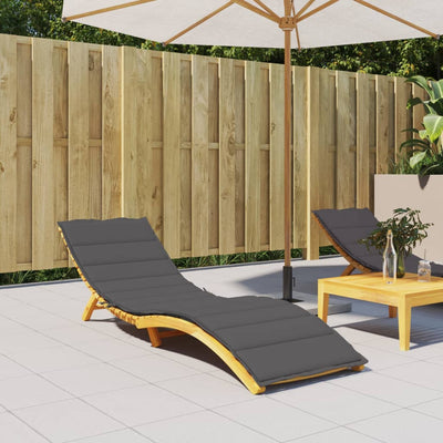Vidaxl Lounger Cushion 200x70x3 cm Oxford Fabric Anthracite -Colored