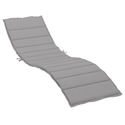 Vidaxl Lounger Cushion 200x70x3 cm Oxford tissu gris