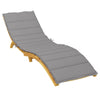 Vidaxl Lounger Cushion 200x70x3 cm Oxford tissu gris