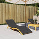 Vidaxl Lounger Cushion 200x70x3 cm Oxford tissu noir
