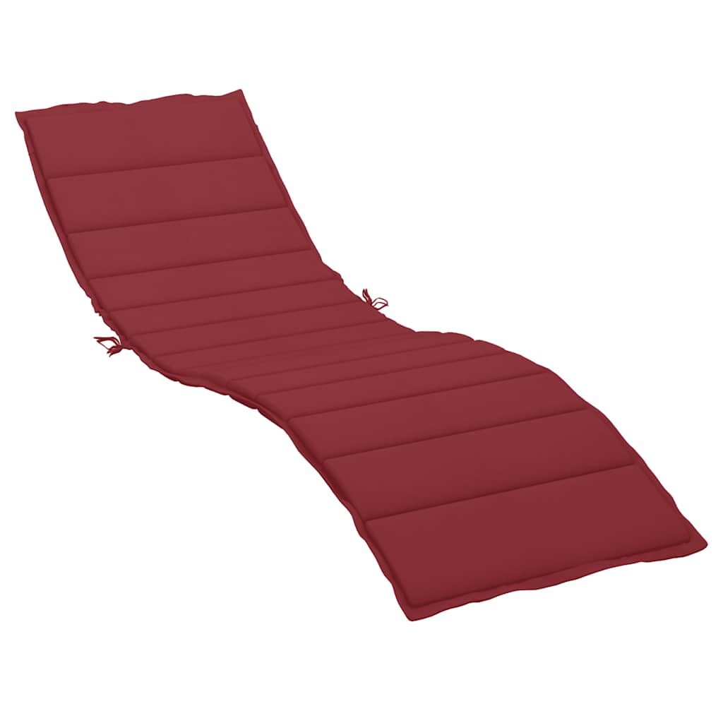 Vidaxx coussin de transat 200x70x3 cm tissu oxford rouge vin