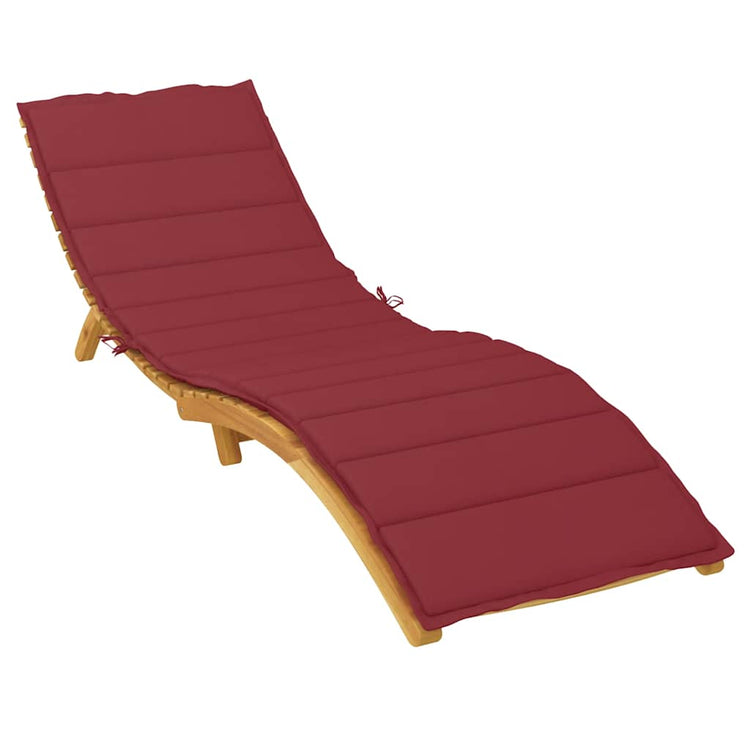 Vidaxx coussin de transat 200x70x3 cm tissu oxford rouge vin