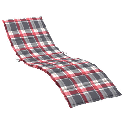 Vidaxl Lounger Cushion 200x70x3 cm oxford tissu diamant motif rouge
