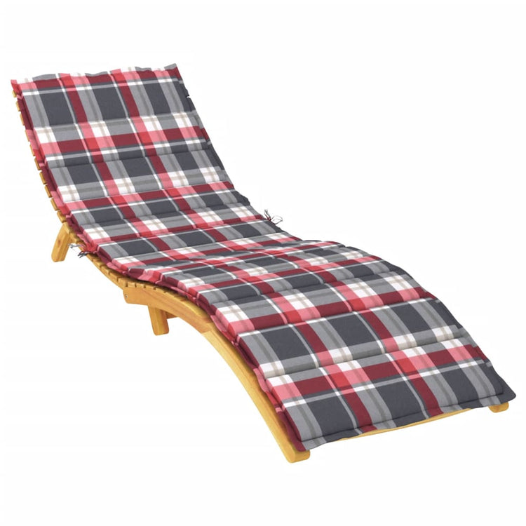 Vidaxl Lounger Cushion 200x70x3 cm oxford tissu diamant motif rouge