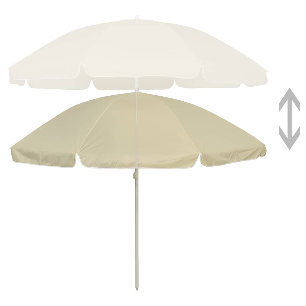 VidaXL parasol de plage 240 cm jaune sable