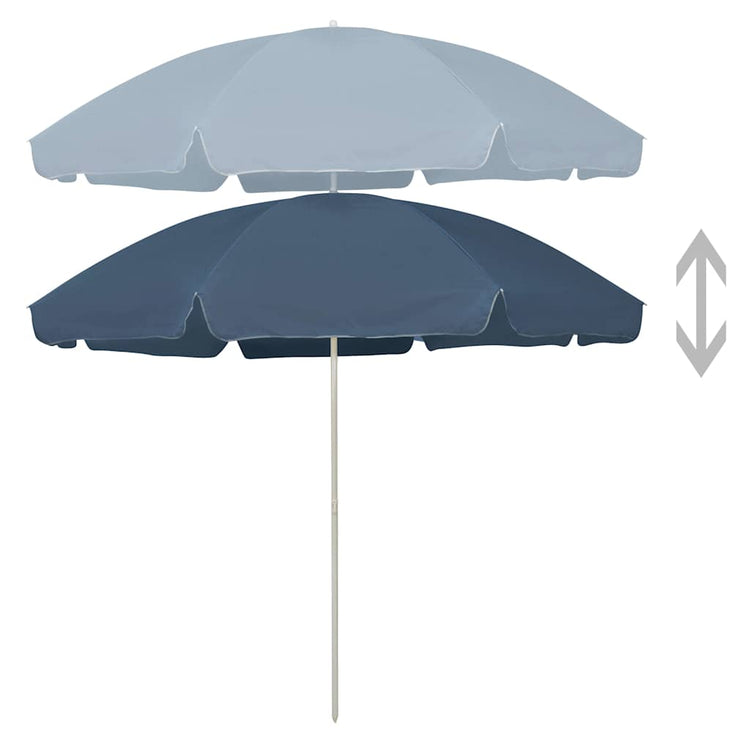 VidaXL parasol de plage 300 cm bleu
