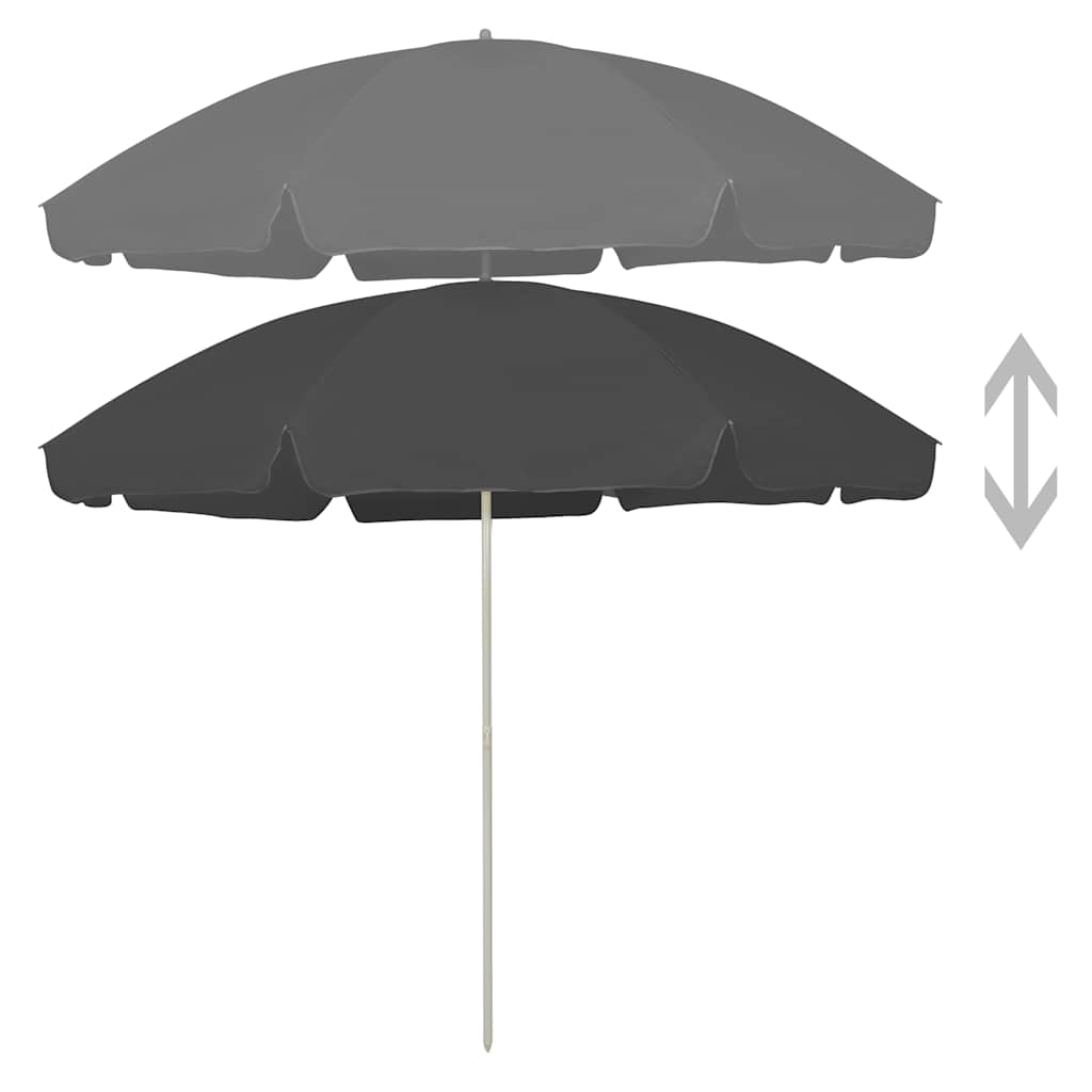 Parasol de plage VidaXL 300 cm anthracite