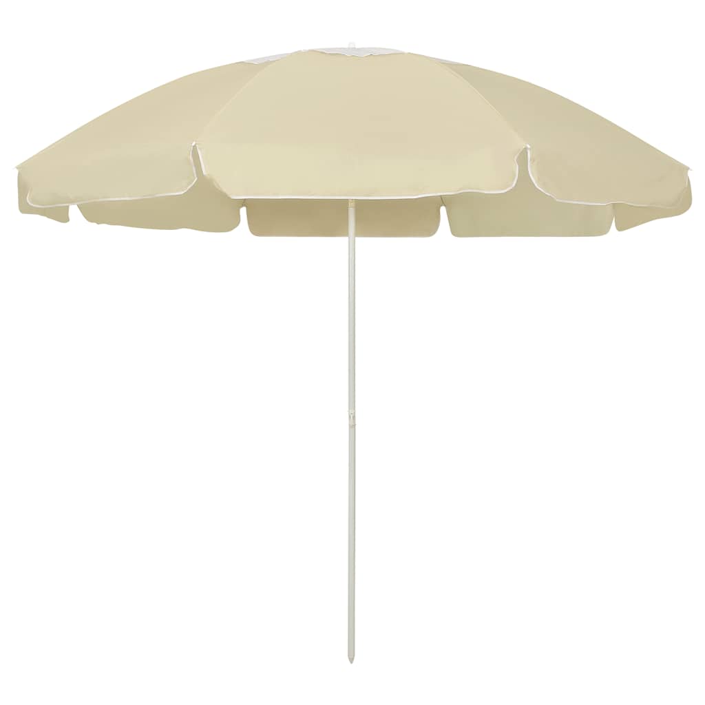 VidaXL parasol de plage 240 cm jaune sable