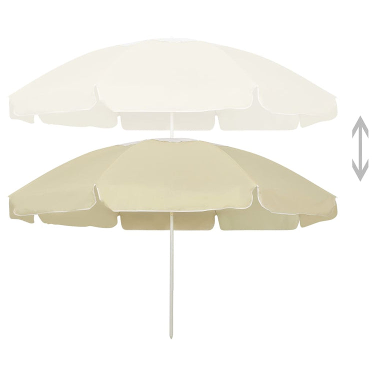 VidaXL parasol de plage 240 cm jaune sable