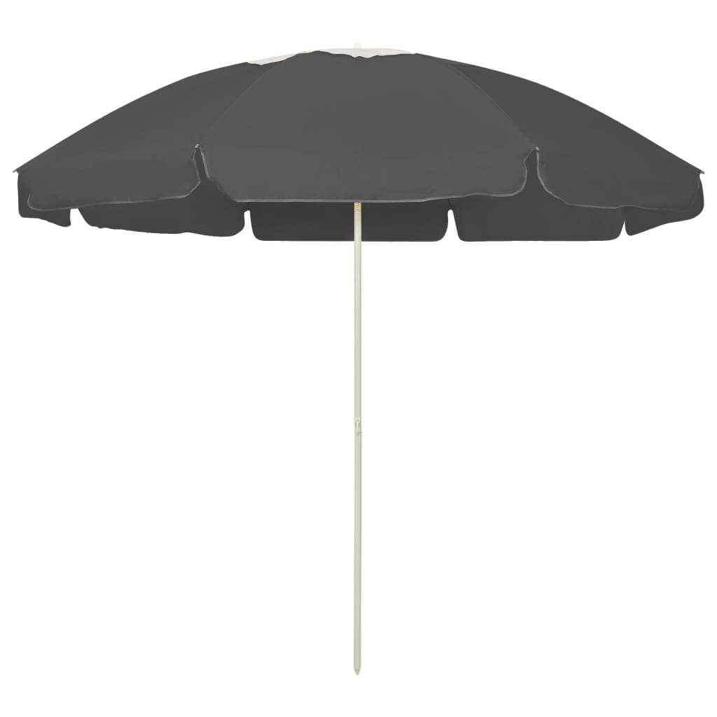 Parasol de plage VidaXL 240 cm anthracite