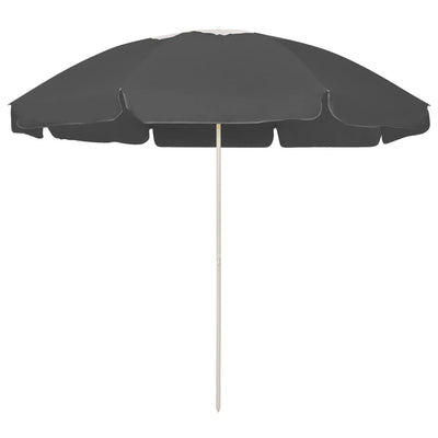 Parasol de plage VidaXL 240 cm anthracite
