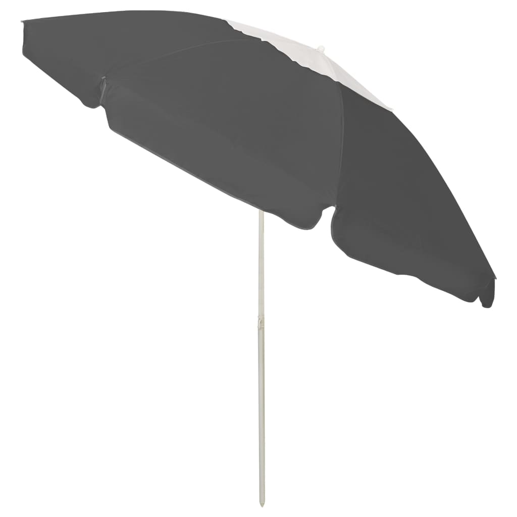 Parasol de plage VidaXL 240 cm anthracite