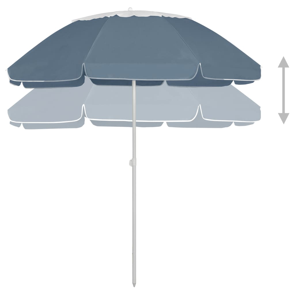 VidaXL parasol de plage 300 cm bleu