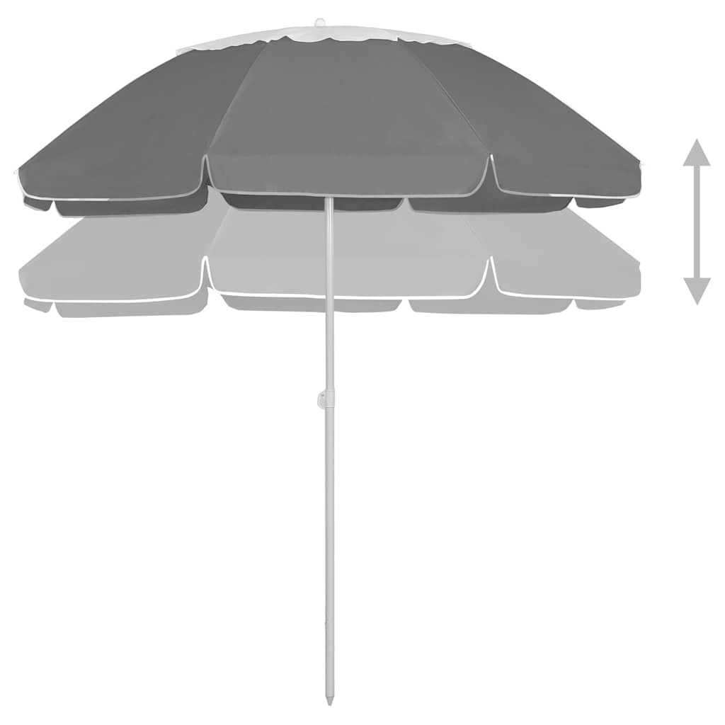 Parasol de plage VidaXL 300 cm anthracite
