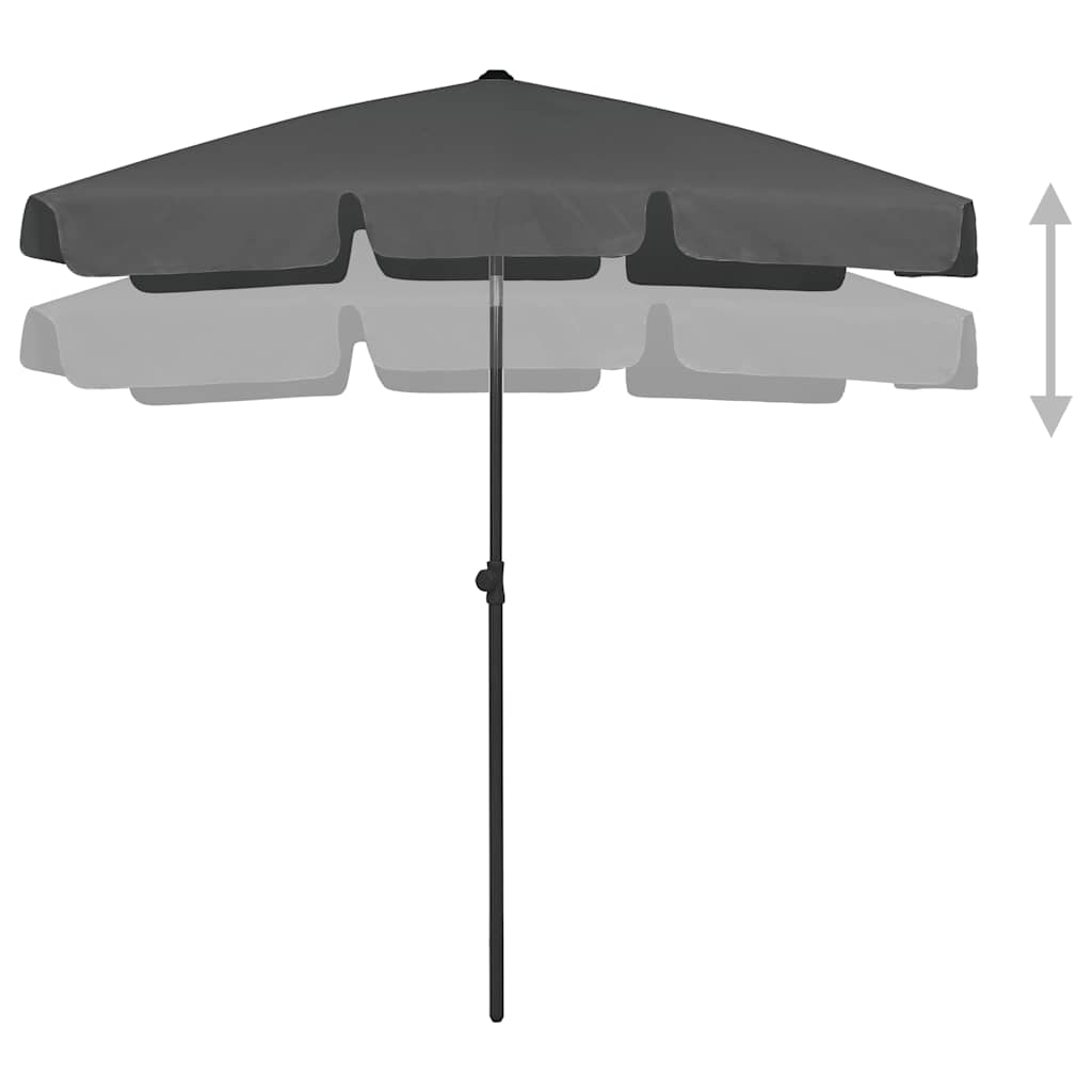Vidaxl StrandParasol 180x120 cm anthracite -colored